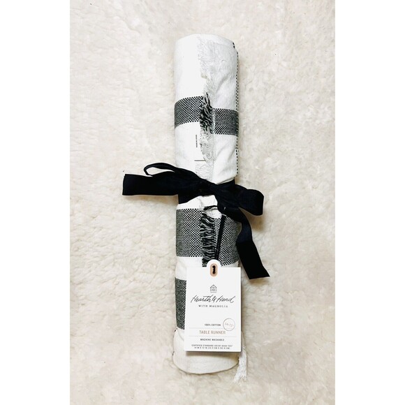 Hearth & Hand Magnolia 14” x 72” Winter Plaid Cotton Table Runner Farmhouse - Picture 3 of 5